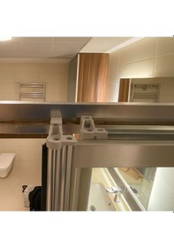 Resim Duşakabin Seti Bella Serisi Kapi Plastik Parçalar Beyaz 