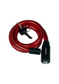 Resim Zhongli Cable Lock 12x800 MM Anahtarlı Bisiklet Kiliti Kırmızı - Siyah 