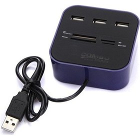 Resim Prestigegoods Usb 2.0 Hub'lu 5'i 1 Arada Led Kart Okuyucu Sd/mmc/ms/microsd/m2 