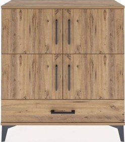 Resim Arges Şifonyer 4 Raflı Tek Çekmeceli 4 Kapaklı 88x30x96 Çam-çam Çam 