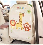 Resim Xuweiwei Beige Lion Monkey Desenli Yıkanabilir Araç Kolçak Organizer Saklama Çantası Ve Taban Koruyucu 