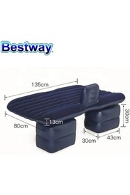 Resim Bestway 67780 Araç Içi Şişme Yatak Araba Arka Koltuk Yatağı 135x80 Cm (POMPASIZ) 