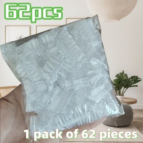 Resim 62 Parça Tek Kullanımlık Kulak Koruma Seti, Şeffaf Saç Boyama ve Duş Bone Kapağı, Kuaför Aksesuarları, Salon Malzemeleri, Hafif Kaplama, Rahat Oturuşlu, Dayanıklı Plastik, Saç Bakım Araçları, Saç Boya Kalkanı, Güzellik Tutkunları İçin Temel Ekipmanlar 