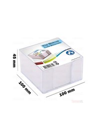 Resim Masaüstü Küp Blok Not Kağıdı Şeffaf Plastik Kutulu 10x10x5 Büyük 