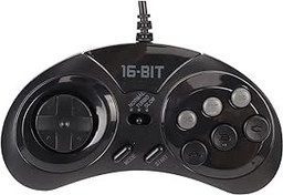 Resim For 16Bit Sega Gamepad Controller, 9Pin Game Controller with Ergonomic Design, Portable Gamepad Controller for Sega Game Machine 