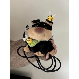 Resim Silver1 Zarif Anti-Kayıp Araba Anahtarlık Okul Çantası Çekicilik Bebek Yaratıcı Erkek ve Kadın Çift Yıldız Ayı Anahtarlık (Yurt Dışından) 