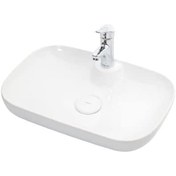 Resim TEZGAH ÜSTÜ LAVABO 60X40 CM BATARYA DELİKLİ BEYAZ 