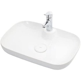 Resim TEZGAH ÜSTÜ LAVABO 60X40 CM BATARYA DELİKLİ BEYAZ 