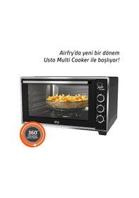 Resim Usto 2115 Multi Cooker Airfry Özellikli Midi Fırın 50 L Siyah 