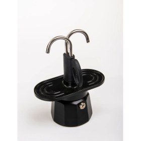 Resim PremiumPort 2'li Espresso Moka Pot Seti, Ocak Üstü, Çift Musluklu, 2 Kişilik 