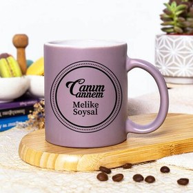 Resim Mor Renk Canım Annem İsimli Kupa Bardak 
