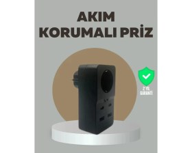 Resim Akıllı Akım Dengelemeli Priz 2500W 4 USB Type C Çıkışlı Midastech 