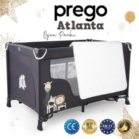 Resim Prego Atlanta Oyun Parkı 70*120 Cm Gri + Yatak Hediyeli 