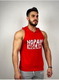 Resim BLACK - Nopain Nogain Kapşonlu Fitness Atleti 