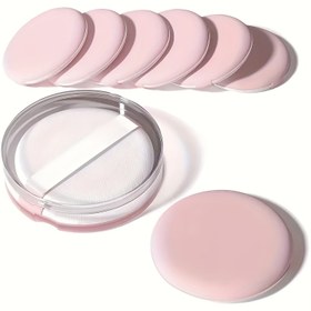 Resim 2/8 adet Yeniden Kullanılabilir Hava Yastığı Makyaj Süngeri - Su Sevgisi Polyurethane, Tüm Cilt Tipleri İçin Uygun, Fondöten, Kapatıcı ve Serbest Toz İçin Mükemmel, Kolay Temizlenebilir, Küçük ve Taşınabilir, Saklama Kutusu Dahil 
