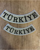 Resim Özden Nakış Yazı Patch Arma Sırt Ikili , Reflektörlü , Mont Ön Ve Sırt Patch 