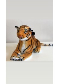 Resim Sesli Kükreyen Kaplan Peluş 40 Cm Kahverengi 