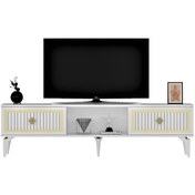 Resim 150 CM NİL TV SEHPASI (ALT MODÜL) BEYAZ-ALTIN 