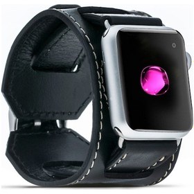 Resim Bouletta iOS Uyumlu Watch Deri Kordon 38-40-41Mm Cuff Siyah (443082915) 