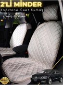 Resim stiloto Volkswagen Cc Uyumlu 2'li Süet Oto Koltuk Minderi | Terletmez | Universal | Oto Aksesuar | A4 