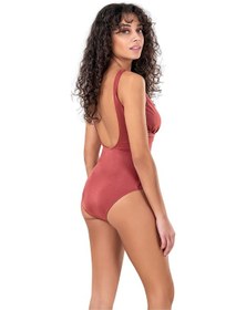 Resim Endeep Kadın Aksesuarlı V Yaka Mayo Gülkurusu 