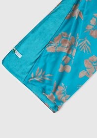 Resim Benetton Unisex Turuncu Çiçek Desenli Çift Taraflı Plaj Havlusu, Turuncu, STD 