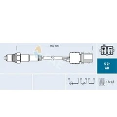 Resim FAE 75141 Oksijen Sensoru 8658133 8670279 86702790 