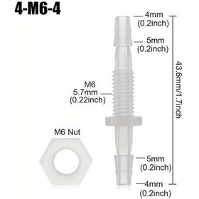 Resim Motion003 5 Adet M6-m10 Pp Vida Bağlantı Somunu Akvaryum Teras Bağlantıları 