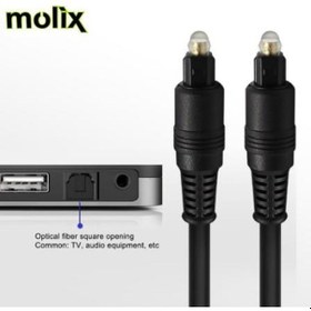 Resim Molix 5 Metre Dijital Fiber Optik Ses Kablosu 