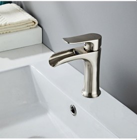 Resim Fause Lavabo Bataryası Şelale Fırçalanmış Nikel Klb112-br Nikel 