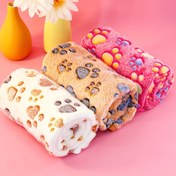 Resim Kartoon Peluş Battaniye Kışlık Sıcak Yumuşak ve Rahat Mercan Polar Kedi ve Köpek Örtüsü Evcil Hayvan Yorganı 