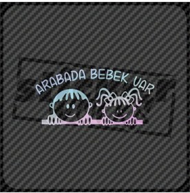 Resim Sticker Works Arabada Bebek Var Sticker 
