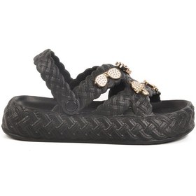 Resim Aspor Siyah Eva Esnek Kadın Düz Terlik Çok Renkli 