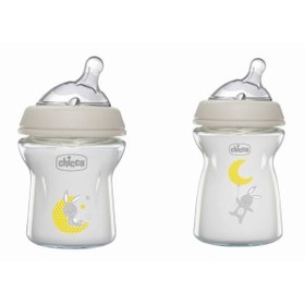 Resim Chicco Natural Feeling Cam Biberon Ikili 150+250ml Desenli 