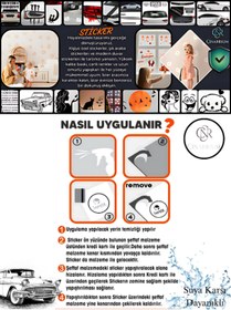 Resim habune Ayna Ay-yıldız Sticker 20*7 Cm Sağ-sol 2 Adet 