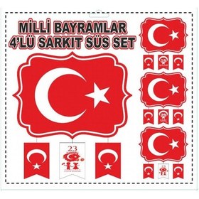 Resim Süs Sarkıt Milli Bayramlar Seti Pk:1 +3 
