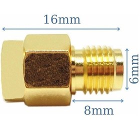 Resim SMA Erkek to SMA Dişi Adaptör Soket Altın Kaplama Soket 0-6GHz RF Wi-Fi Anten 