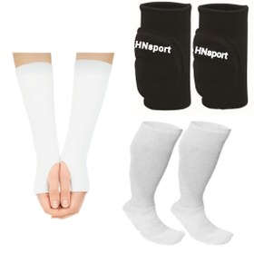 Resim hn sport VOLEYBOL SETİ 1 ÇİFT DİZLİK+1 ÇİFT ELLİK+1 ÇİFT ÇORAP 