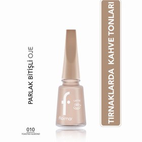 Resim Flormar Yoğun Renk Veren Parlak Görünümlü Kahve Tonlu Oje 010 Toasted Almond - Gratis 