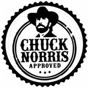 Resim Chuck Norris Onayladı Tasarım Sticker 20 X 20 Cm 
