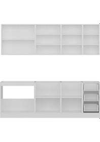 Resim Minar 230 Cm Mutfak Dolabı Beyaz 230-B1 Beyaz 