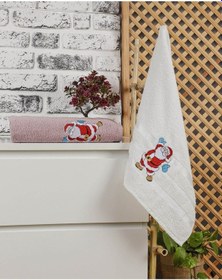 Resim Mira Home Banyo Havlusu Takımı Noel Baba Nakışlı 