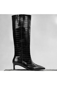 Resim runa shoes kroko detay topuklu çizme 