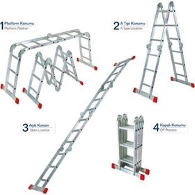 Resim Akrobat Merdiven 4x4 - 4.70 cm 