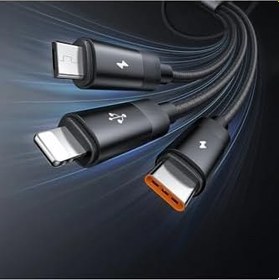 Resim Mcdodo CA-5790 3IN1 USB-A TYP-C + LİGHTNİNG + MİKRO ŞARJ VE VERİ AKTARIM KABLOSU 1.2 M 