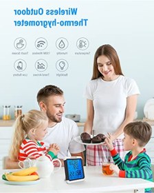 Resim markentegra Kablosuz Termo-Higrometre, Dijital Termometre ve Nem Monitörü 