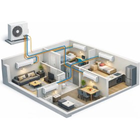 Resim Bosch A++ 42000 Btu 1 Dış + 4 Iç Ünite (4X12000 Btu) Multi Inverter Klima 