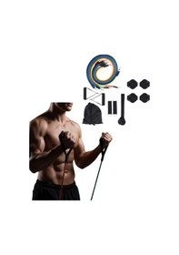 Resim Direnç Seviyeli Pilates Ve Fitness Egzersiz Bandı Seti Kapı Askıl 