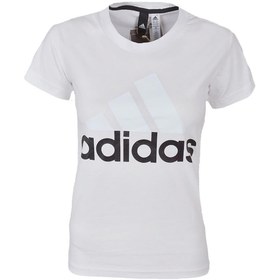 Resim S97214 Ess Linear Slim Tee Adidas Kadın Beyaz Pamuklu Tişört 