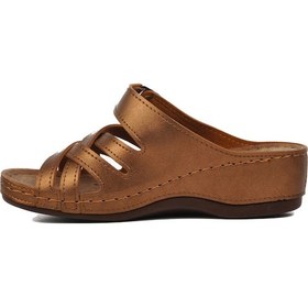 Resim Aspor Bakır Kahve Kadın Terlik Çok Renkli 